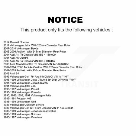 Cmx Rear Ceramic Disc Brake Pads For Volkswagen Jetta Audi Beetle A4 Quattro Golf A6 Passat S4 CMX-D340